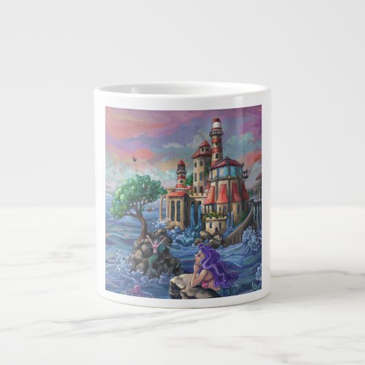 Schloss Mermaid Jumbo-Tasse (Vorderseite)