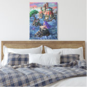 Schloss Mermaid Leinwanddruck (Insitu (Schlafzimmer))