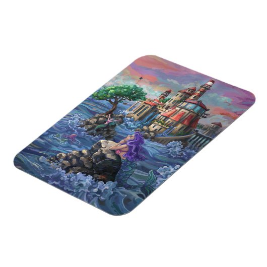 Schloss Mermaid Magnet (Linke Seite)