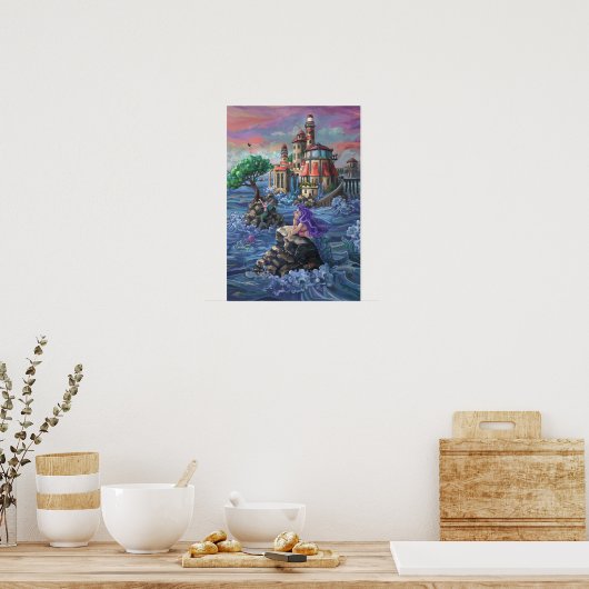 Schloss Mermaid Poster (Küche)