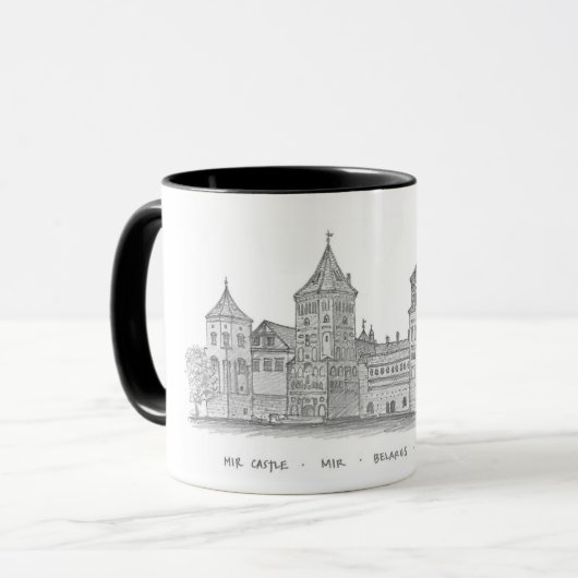 Schloss Mir, Belarus Tasse (Vorderseite Links)
