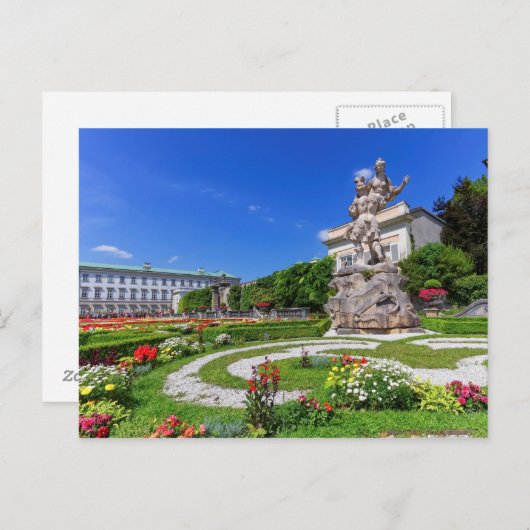 Schloss Mirabell und Gärten, Salzburg, Österreich Postkarte (Vorne/Hinten)