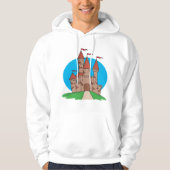 Schloss mit Flaggen Hoodie (Vorderseite)