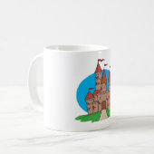Schloss mit Flaggen Kaffeetasse (Vorderseite Links)