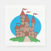 Schloss mit Flaggen Serviette (Vorderseite)