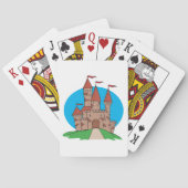 Schloss mit Flaggen Spielkarten (Rückseite)