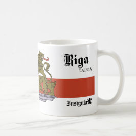 Schloss mit Löwe-Tor von Riga Lettland Kaffeetasse