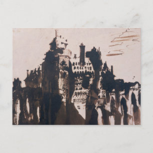 Schloss mit zwei Brücken Postkarte