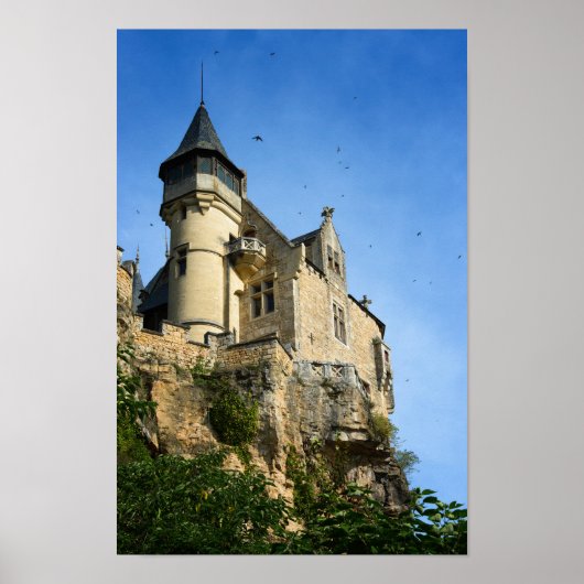 Schloss Montfort, Dordogne, Frankreich Poster (Vorne)