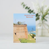 Schloss Montjuic, Barcelona Postkarte (Stehend Vorderseite)