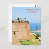 Schloss Montjuic, Barcelona Postkarte (Vorne/Hinten)