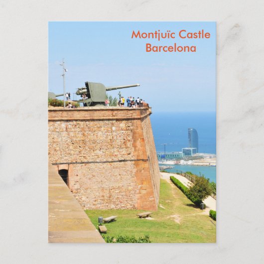 Schloss Montjuic, Barcelona Postkarte (Vorderseite)