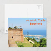 Schloss Montjuic, Barcelona Postkarte (Vorne/Hinten)