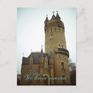 Schloss • Neue Zuhause-Postkarte Ankündigungspostkarte