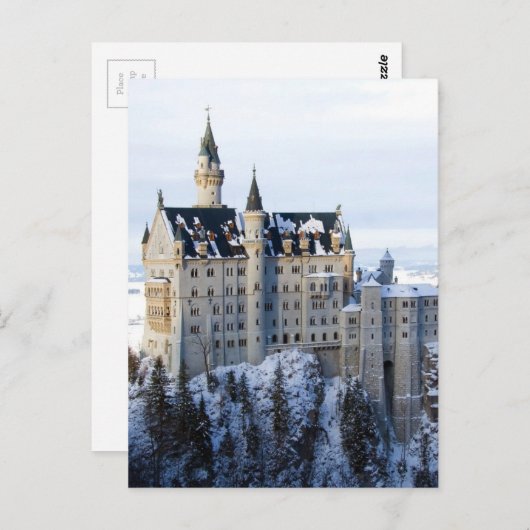 Schloss Neuschwanstein 4 Postkarte (Vorne/Hinten)