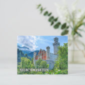 Schloss Neuschwanstein, atemberaubend, Deutschland Postkarte (Stehend Vorderseite)