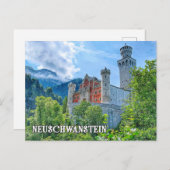 Schloss Neuschwanstein, atemberaubend, Deutschland Postkarte (Vorne/Hinten)