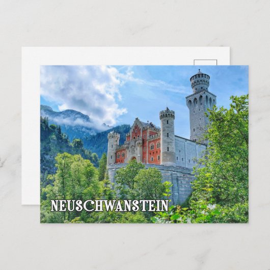 Schloss Neuschwanstein, atemberaubend, Deutschland Postkarte (Vorne/Hinten)