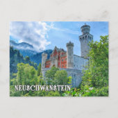 Schloss Neuschwanstein, atemberaubend, Deutschland Postkarte (Vorderseite)