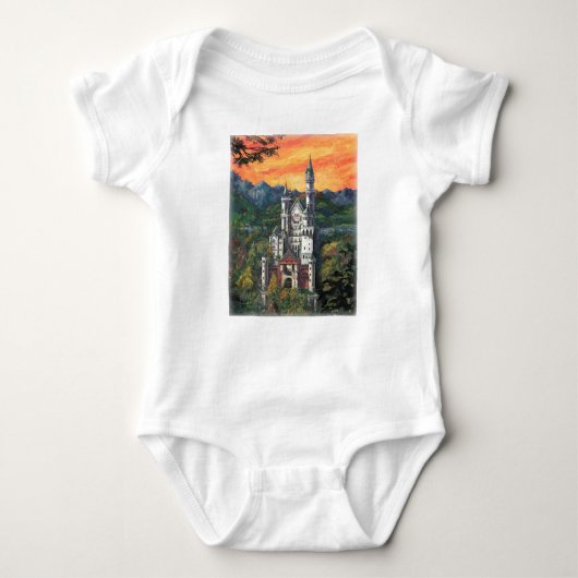 Schloss Neuschwanstein Baby Strampler (Vorderseite)