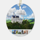 Schloss Neuschwanstein Bayern Deutschland Foto Keramik Ornament (Links)