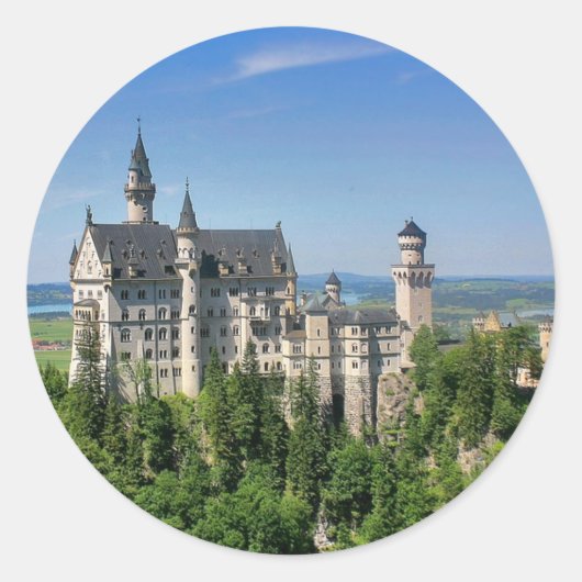 Schloss Neuschwanstein, Bayern Deutschland Runder Aufkleber (Vorderseite)