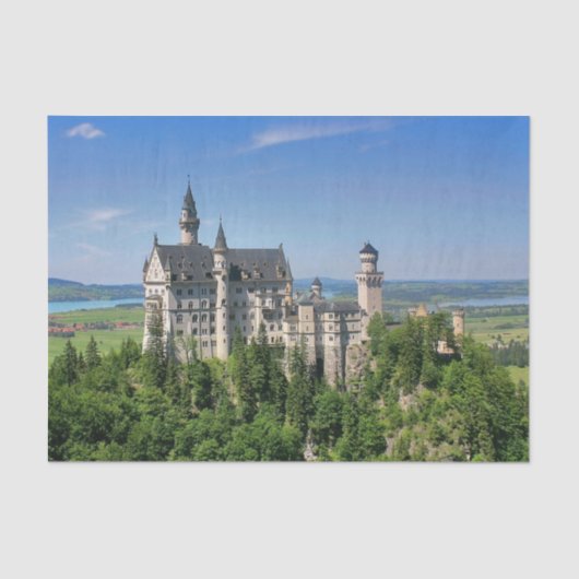 Schloss Neuschwanstein, Bayern Deutschland Seidenpapier (Vorderseite)