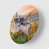 Schloss Neuschwanstein Bayern Runde Wanduhr (Winkel)