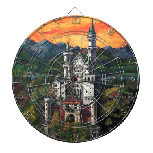 Schloss Neuschwanstein Dartscheibe (vorne)