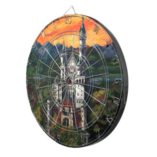 Schloss Neuschwanstein Dartscheibe (Vorderseite rechts)