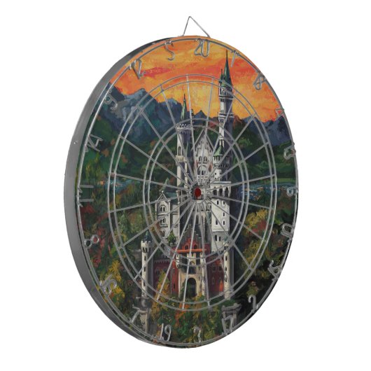 Schloss Neuschwanstein Dartscheibe (Vorderseite Links)