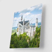 Schloss Neuschwanstein Dekorative Fotografie Quadratische Wanduhr (Winkel)