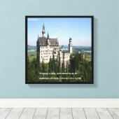 Schloss Neuschwanstein & Deutsche Zitatschlösser L Leinwanddruck (Insitu (Holzboden))
