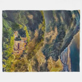 Schloss Neuschwanstein, Deutschland Akrylkunst Fleecedecke (Vorderseite (Horizontal))