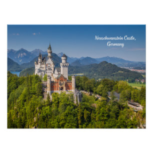Schloss Neuschwanstein, Deutschland Bayern Poster