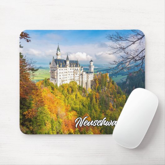 Schloss Neuschwanstein, Deutschland, im Herbst Mousepad (Mit Mouse)