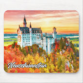 Schloss Neuschwanstein, Deutschland, im Herbst Mousepad (Vorne)