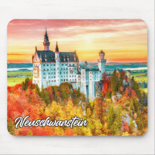 Schloss Neuschwanstein, Deutschland, im Herbst Mousepad