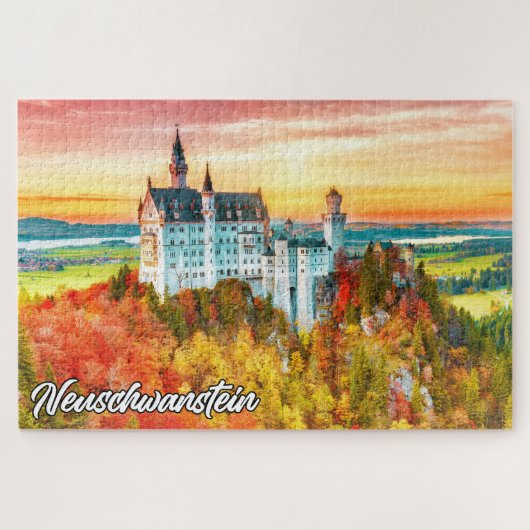 Schloss Neuschwanstein, Deutschland, im Herbst Puzzle (Horizontal)