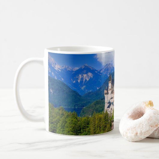 Schloss Neuschwanstein Deutschland Kaffeetasse (Mit Donut)