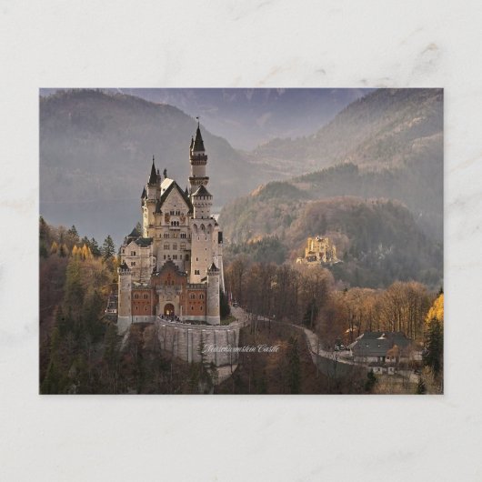 Schloss Neuschwanstein, Deutschland-Karte Postkarte (Vorderseite)