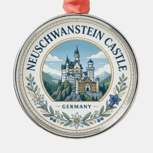 Schloss Neuschwanstein Deutschland Ornament Aus Metall
