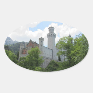 Schloss Neuschwanstein - Deutschland Ovaler Aufkleber