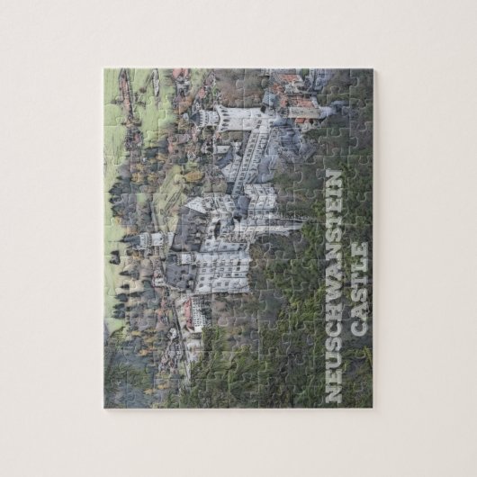 Schloss Neuschwanstein Deutschland Puzzle (Vertikal)