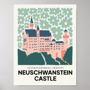 Schloss Neuschwanstein Deutschland Reise Floralkun Poster
