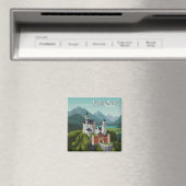Schloss Neuschwanstein Deutschland Reisen Abstrakt Magnet (In Situ (Geschirrspüler))