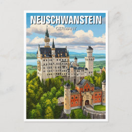 Schloss Neuschwanstein Deutschland Reisen Postkarte