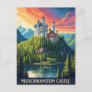 Schloss Neuschwanstein Deutschland Reisen Postkarte