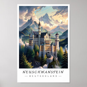Schloss Neuschwanstein Deutschland Wandkunst, Baye Poster