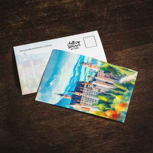 Schloss Neuschwanstein Deutschland Wasserfarbener  Einladung